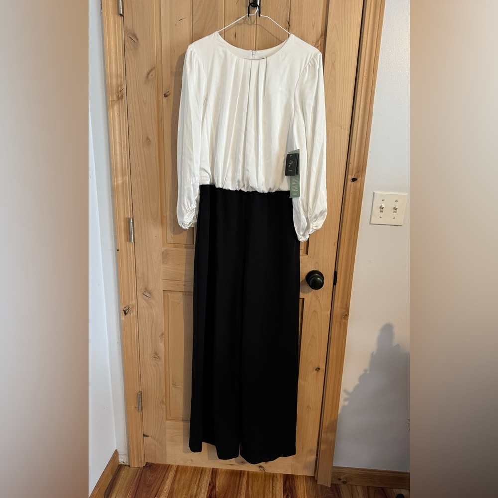 Elegant Black and White Jumpsuit
